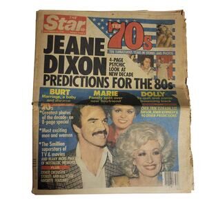 Vintage The Star Dec 25, 1979 Newspaper Dolly Parton Burt Reynolds Jeane Dixon